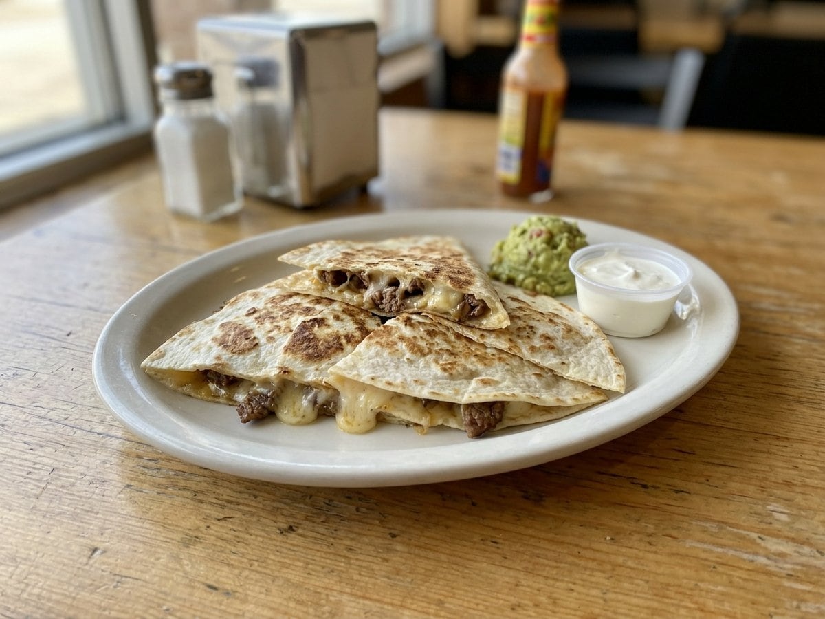 Quesadilla con carne o pollo