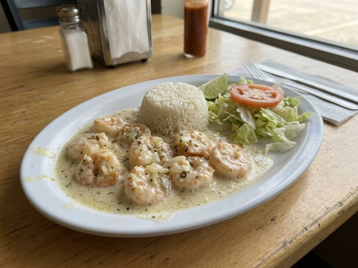 Camarones a la crema
